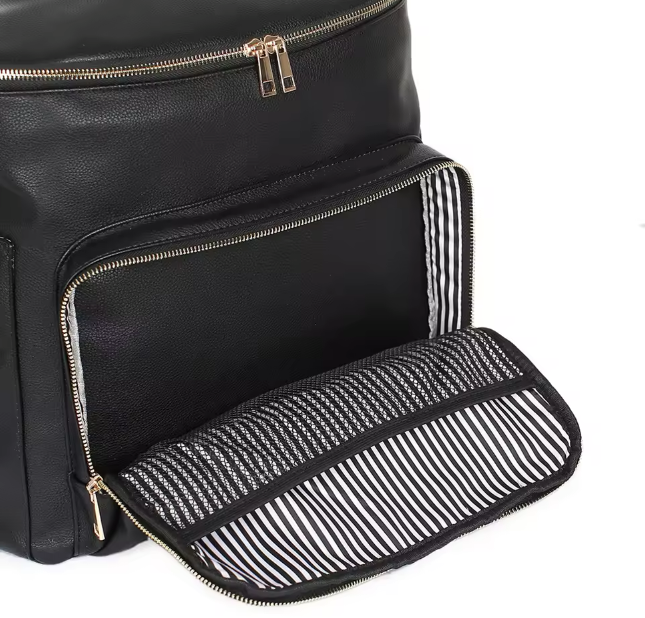Bleieryggsekk i PU-skinn - Komfortabel, praktisk og med USB-port for moderne mødre!